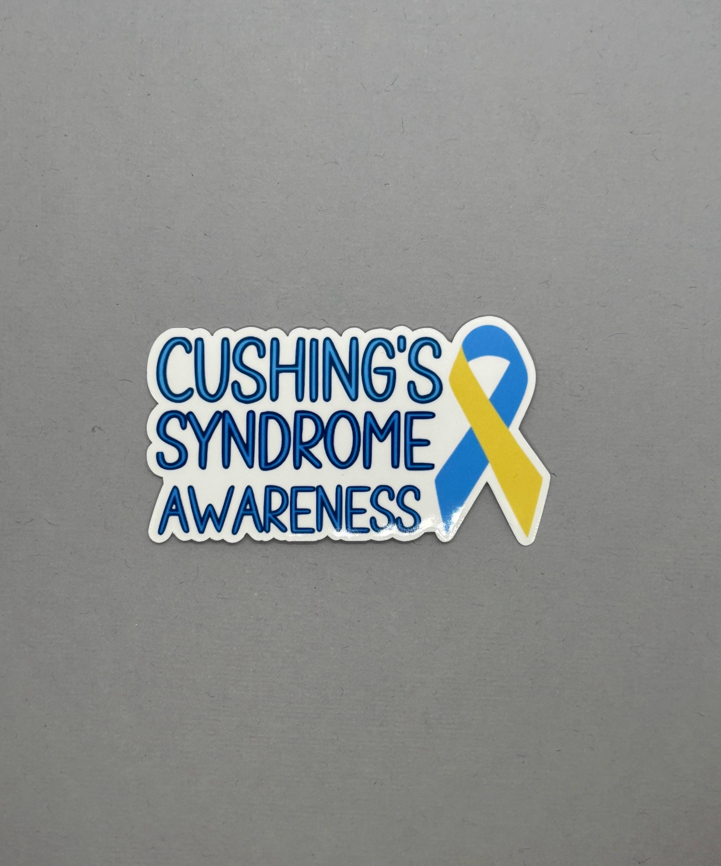 Cushing's Syndrome Awareness with Ribbon Sticker | Cushing's Syndrome Sticker | Cushing's Syndrome Awareness | Water Resistant Sticker
