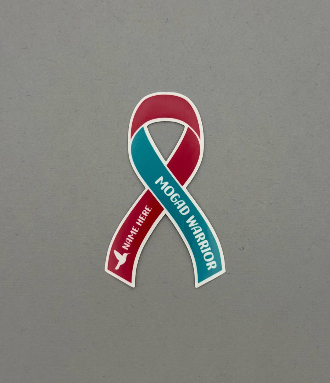 Mog Sticker MOGAD Warrior Custom Ribbon Sticker | MOG Antibody Disease | Water ...