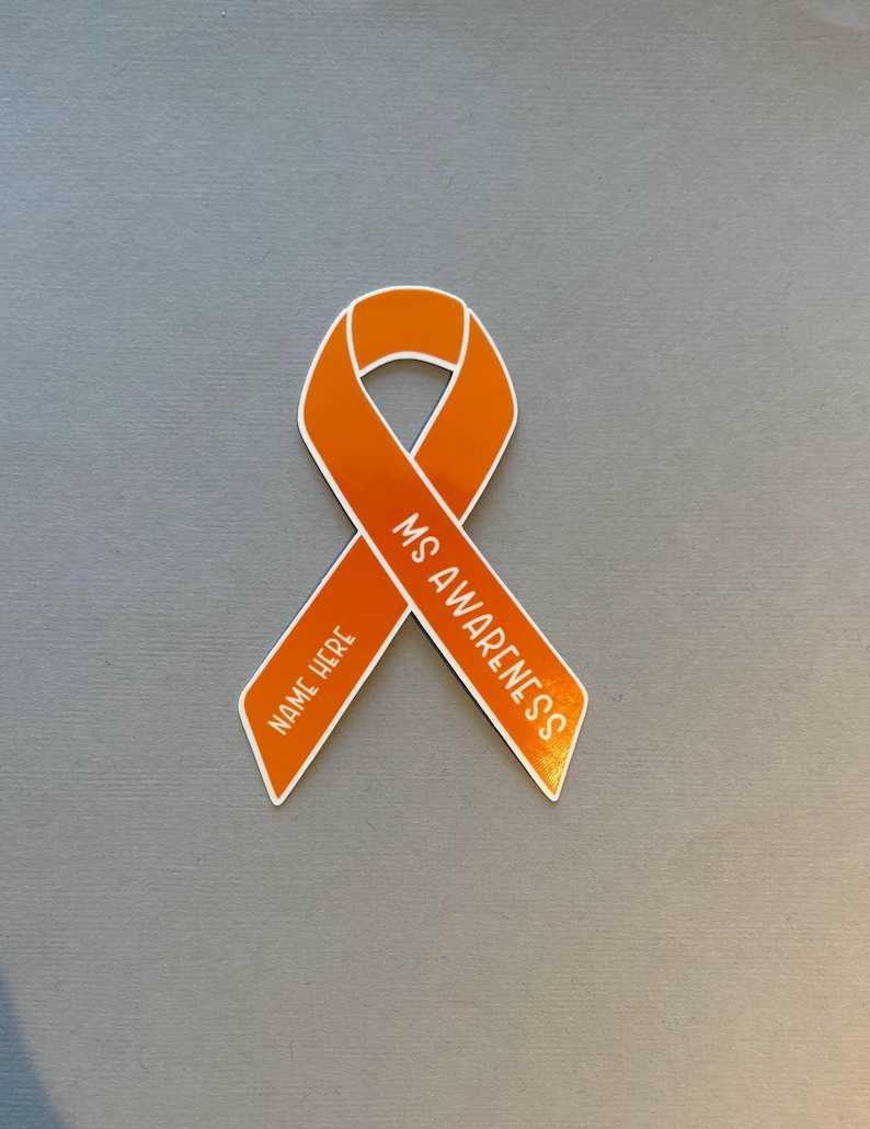 Ms Sticker Design MS (multiple Sclerosis) Awareness Custom Ribbon Sticker | MS Sticker ...
