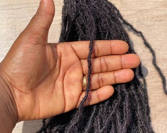 Extensiones de micro rastas de cabello humano real / Rastas naturales suaves (0,2 cm)