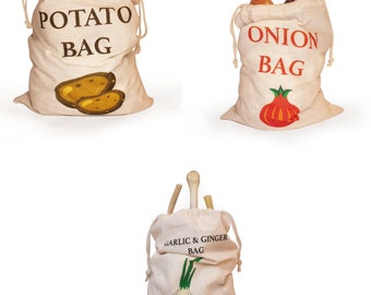 30X40CM Cotton Potato Bag, Onion Bag, Vegetable bag 20x30CM Garlic Storage Bag, Food storage bag