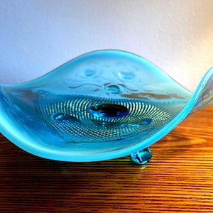 Vintage Unique Blue Candy Dish