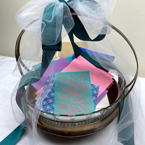 Silver Plated Bride&#39;s Basket with Glass Insert