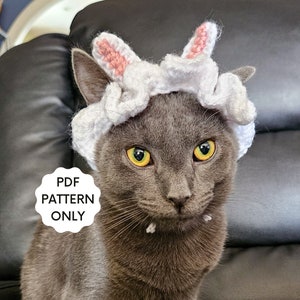 PATTERN: Crochet Bunny Bucket Hat For Cats