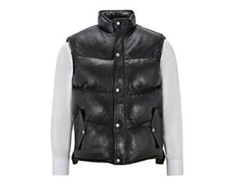 Mens Everest Hooded Puffer Gilet In JET BLACK | US - Foto 5