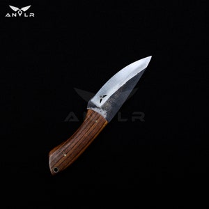 Handgesmeed Bushcraft-mes | 1095 Koolstofstaal | Echt lederen schede - Outdoor-avontuur essentieel