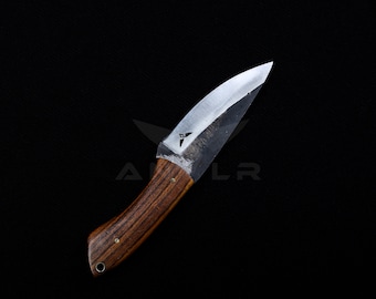 Hand-Forged Bushcraft Knife | 1095 High Carbon Steel | Genuine Leather Sheath - Outdoor Adventure Essential