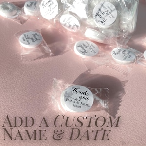 Custom Thank You Gift Mint for Wedding Guest Personalized Mint Candy for Reception Table Rehearsal Dinner Party Gift for Engagement Favor