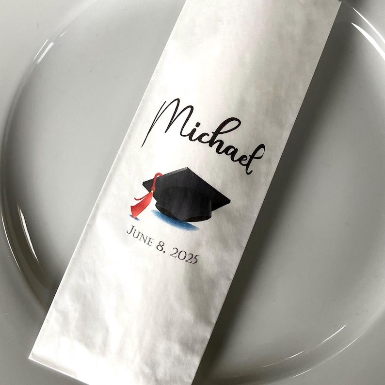 Custom Graduation Party Favor Silverware Bag for Graduating Class of ...