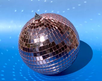 6 Inch Rose Gold Disco Ball Girl Trip Decor Office Shelf Styling Bachelorette Party Accent Realtor Gift Modern Mirror Ball Trendy Pink Decor