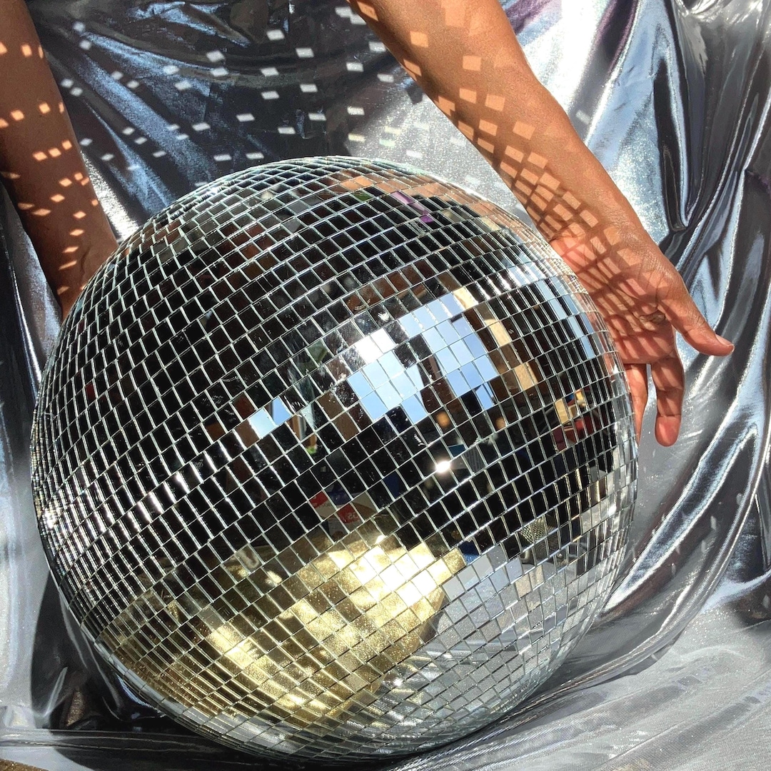 Big Disco Ball DJ Wedding Dance Floor Decor 16 Inch Mirror Ball Hanging ...