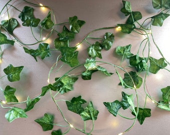 Fairy Light Ivy Garland Wedding Décor Garland Vine String Light Party Decoration Tabletop Runner Farmhouse Decor Faux Ivy Leaf Garland LED