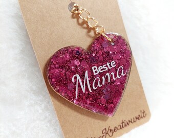 Pendentif "Best Mom", idée cadeau, maman, maman, résine, cadeau, fête des mères, anniversaire, occasion spéciale