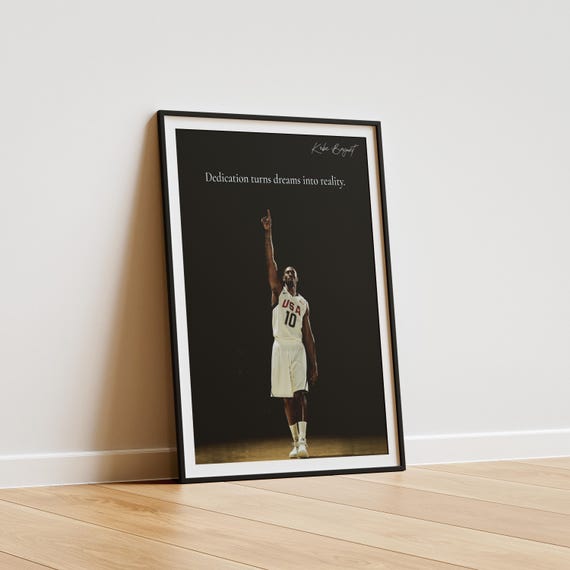 Kobe Bryant Mamba Mentality Poster: Motivational Gym Wall Art (Digital Download)