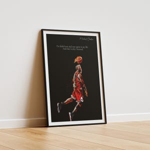 Michael Jordan Poster | Motivierend Basketball-Zitat-Druck | Jordanien Wandkunst | Home Gym Decor | Digitaler Download