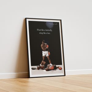 Muhammad Ali Poster | Motivational Boxing Wall Art | Inspirational Sports Quote | Digital Download | Boxing Champion Art