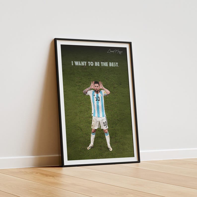 Lionel Messi Quote Poster: Motivational Soccer Art (digital Download ...