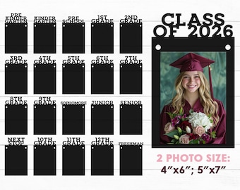 2026 Graduation Banner Svg, Graduation Photo Banner, Grad 2026, Class of 2026, Graduation 2026 Svg, Party Decoration, DIY, Instant Download