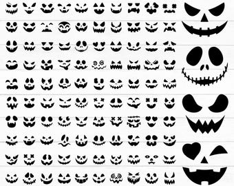 Pumpkin Face Svg, Jack O Lantern Faces, Halloween Pumpkins Faces, Pumpkin Faces Clipart, Halloween Face Svg, Cut Files, Instant Download