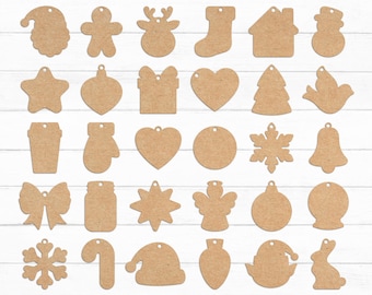 Weihnachten Geschenkanhänger Bundle, Weihnachten Tag Laser-Datei, Tag geschnitten Datei, druckbare Tag Vorlage, Geschenkanhänger svg, Tag svg, Png, sofortiger Download
