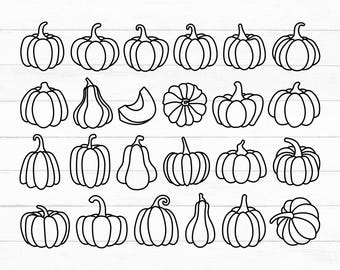 Pumpkin Outline Svg, Pumpkin Svg, Fall Pumpkin Svg, Thanksgiving Svg, Pumpkin Clipart, Cute Pumpkin Svg, Cut Files, Png, Instant Download