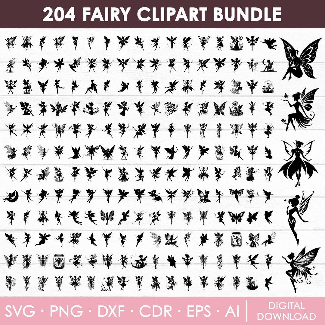Fairy Svg Bundle, Magic Wand Svg, Fairy Clipart, Magical Svg, Fantasy ...