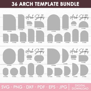 Boog Svg-bundel, boog bruiloft uitnodiging sjabloon, Boho Chiara boog Svg, boog teken Svg, boog vorm Svg, boog uitnodigen, DIY, Instant Download