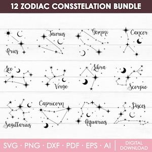 Sternzeichen Konstellation svg, Sternzeichen svg, Horoskop svg, Sternkonstellation, Sternzeichen svg, Sternzeichen svg, Cricut, Png, Instant Download