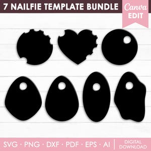 Nailfie Svg, Nailfie schijfsjabloon, nagelstyliste, nagel foto prop, Nail Tech, nagelstyliste, lasergesneden bestanden, Canva, silhouet, Cricut