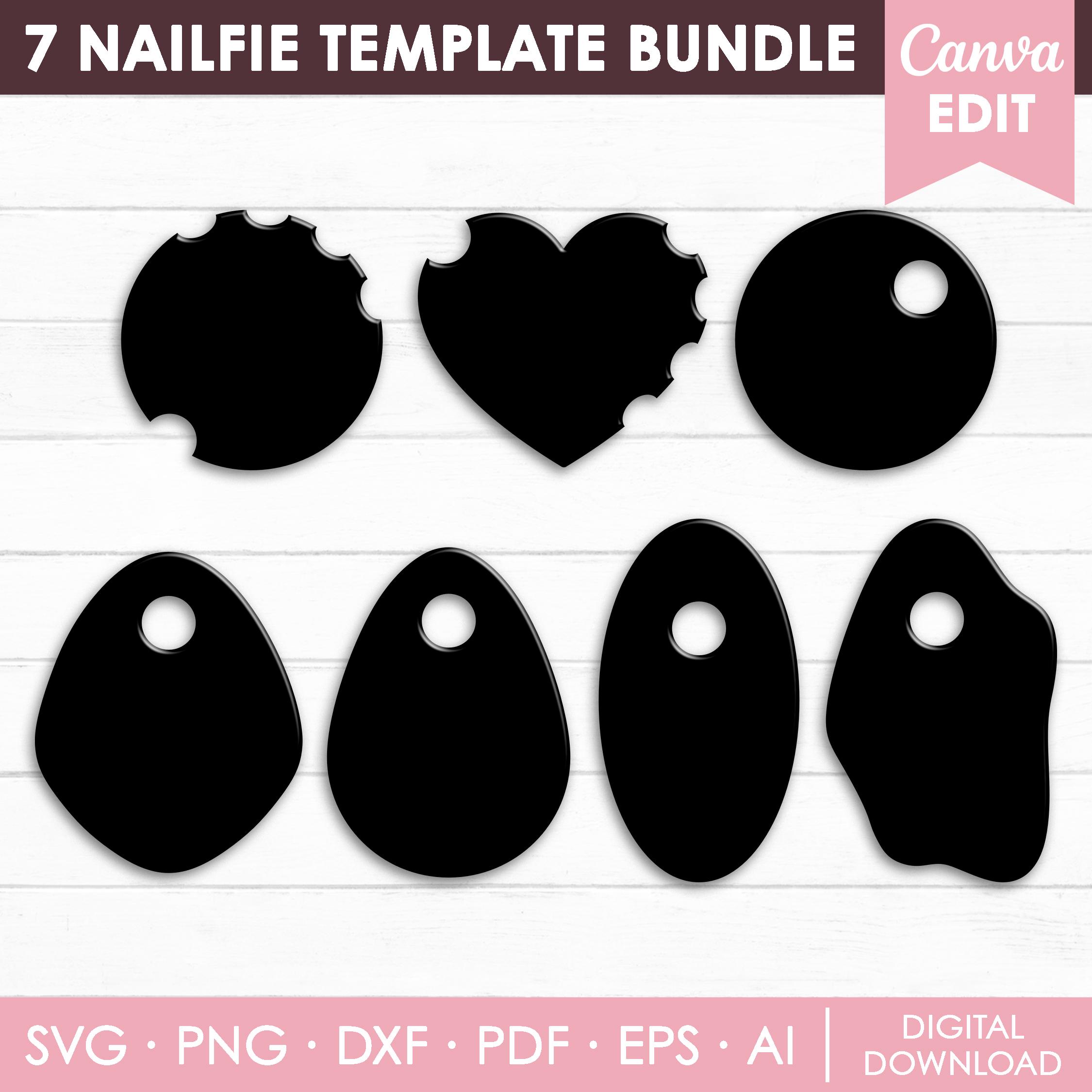 Nailfie svg, Nailfie Disc Vorlage, Nageltechniker, Nagel Fotorequisite, Nail Tech, Nageltechniker, Laser Cut Files, Canva, Silhouette, Cricut