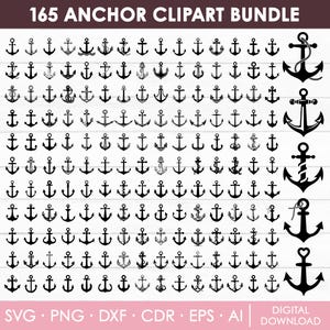 Anker-Svg-Bundle, Anker Clipart, Ankerseil-Svg, Steuerrad-Svg, Boot-Anker-Svg, Boot-Svg, Nautisches-Svg, Kreuzfahrt-Svg, Png, sofort-Download