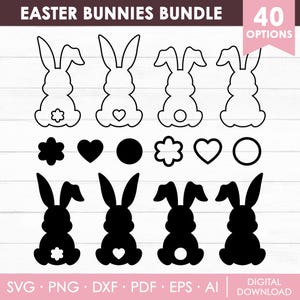 Osterhasen-Svg, Häschen-Svg, Kaninchen-Svg, Ostern-Svg, Kaninchen-Silhouette-Svg, Kaninchen-Silhouette-Svg, Kaninchen-Umriss-Svg, Png, sofortiger Download