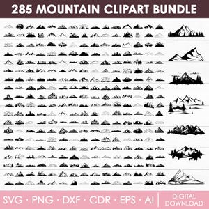 Mountain Svg Bundle, Trees Svg, Forest Svg, Forest Tree Svg, Mountain Clipart, Travel Svg, Landscape Svg, Adventure Svg, Instant Download