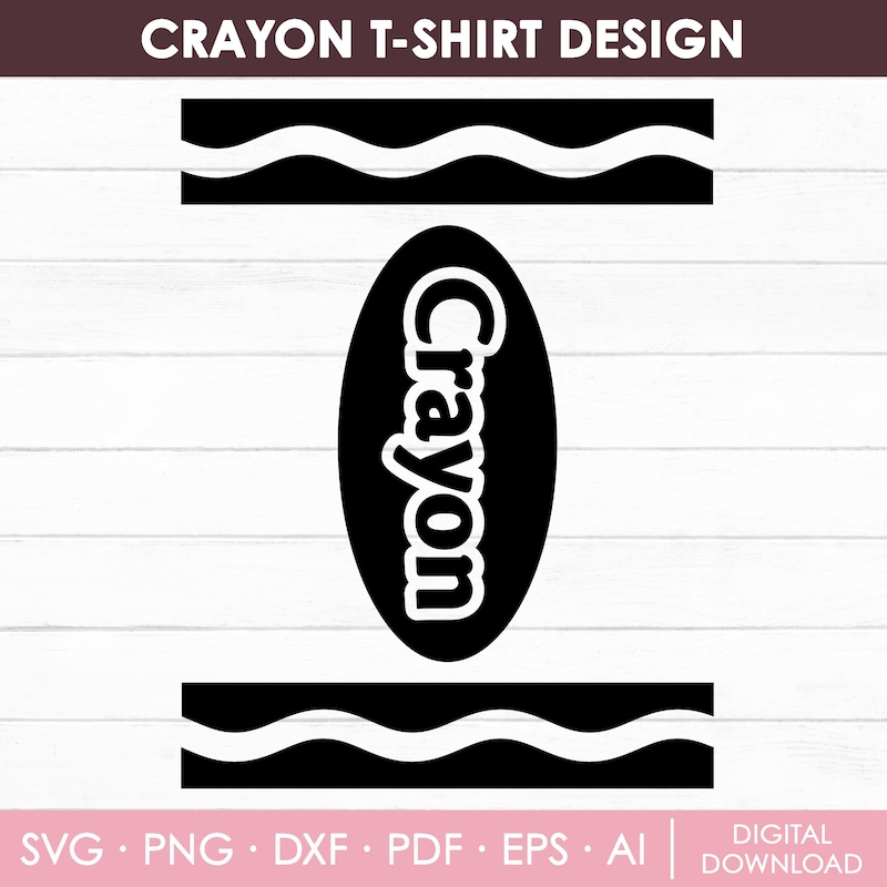 Crayon Stencil for Tshirt Etsy Crayon Stencil for Tshirt Etsy