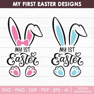 Mein erstes Ostermotiv, Baby Mädchen + Baby Junge, Frohe Ostern Osterhase Motiv, Baby Ostern Shirt Motiv, Sublimationsdesigns, Instant Download