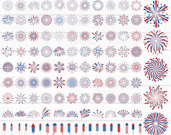 4th Of July Fireworks Svg Bundle, 4th Of July Svg, Independence Day, USA Fireworks, Firecracker Svg, Fireworks Clipart, Instant Download