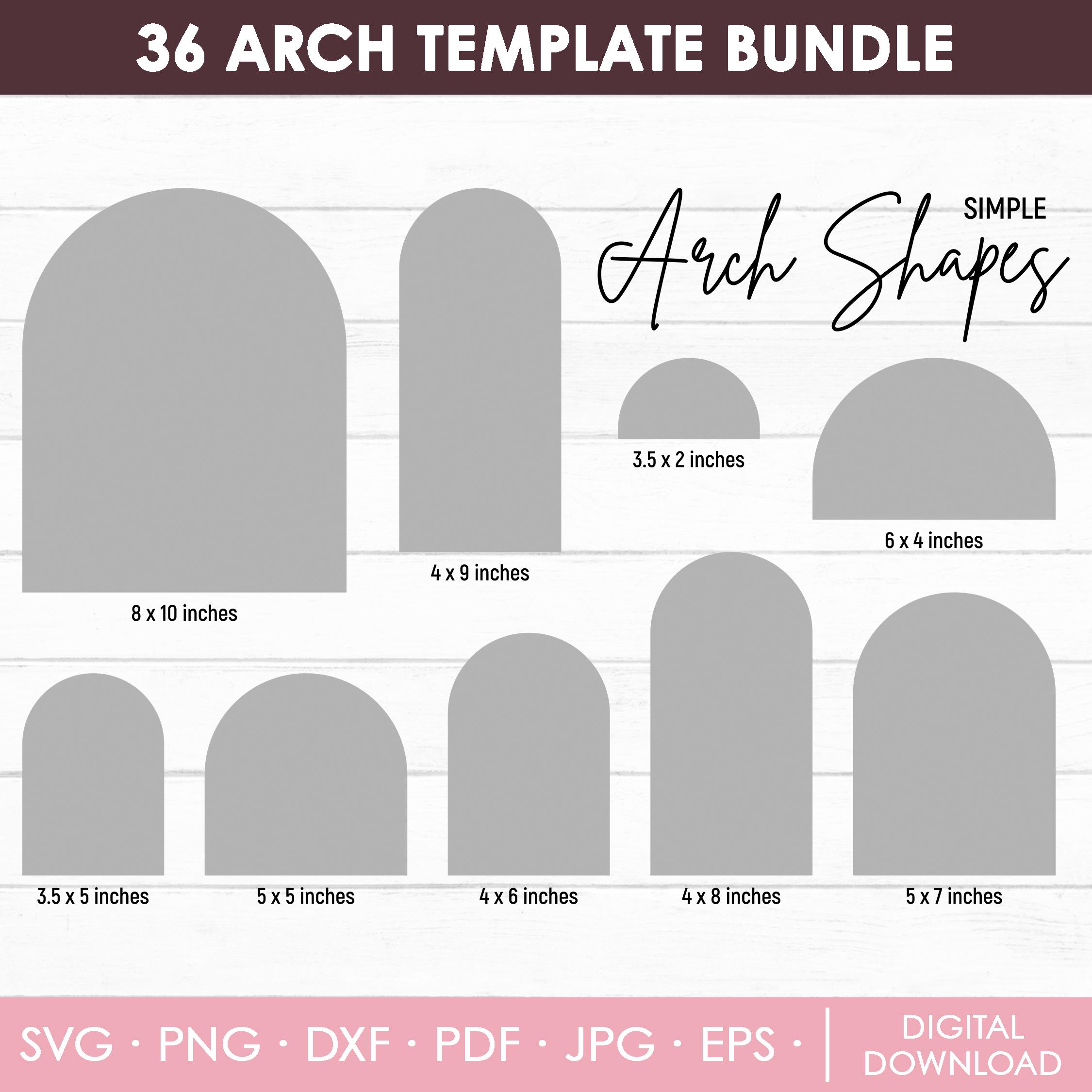 Arch Template.pdf Arch Svg Bundle, Arch Wedding Invitation Template, Boho Chiara Arch Svg ...