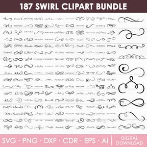 Swirl svg, dekorative Elemente svg, Textteiler, Flourish svg, Swoosh svg, Strich svg, Ornamente svg, dekoratives svg, Schnittdateien für Cricut