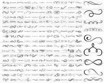 Swirl Svg, Decorative Elements Svg, Text Dividers, Flourish Svg, Swoosh Svg, Stroke Svg, Ornaments Svg, Decorative Svg, Cut Files For Cricut