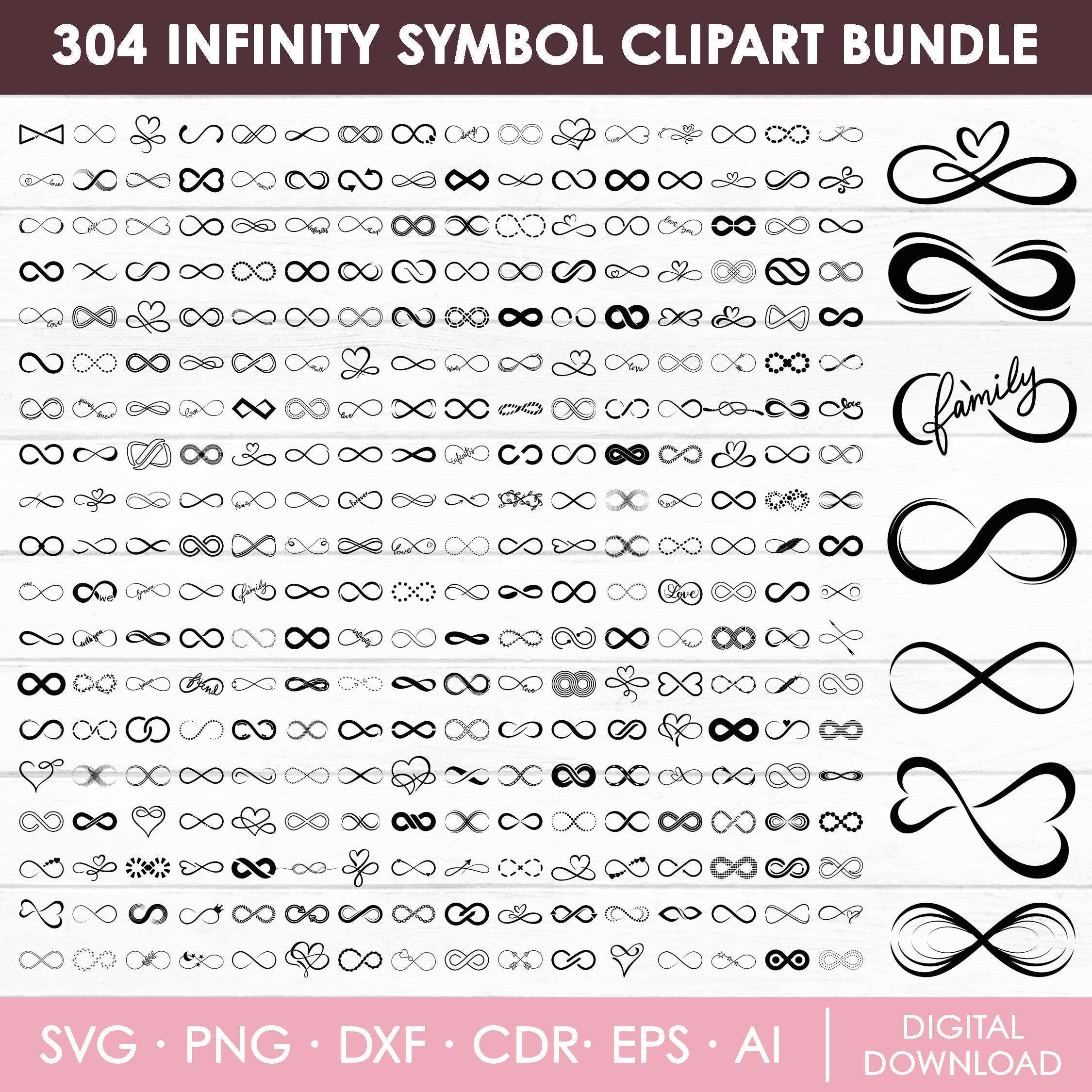 Infinity Symbol Svg, Infinity Svg Bundle, Infinity Svg, Infinity Clipart, Infinity Heart Svg, Infinity Silhouette, Png, Instant Download
