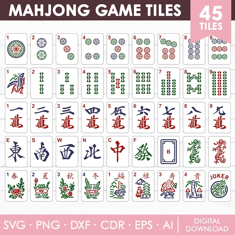 Mahjong Pattern Board Mahjong Design Svg Custom - Etsy
