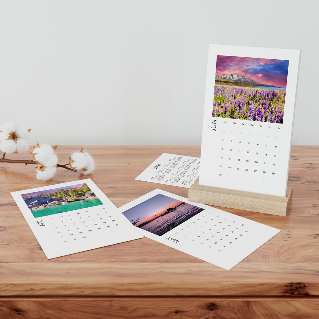 Lake Tahoe 2024 Vertical Desk Calendar Etsy