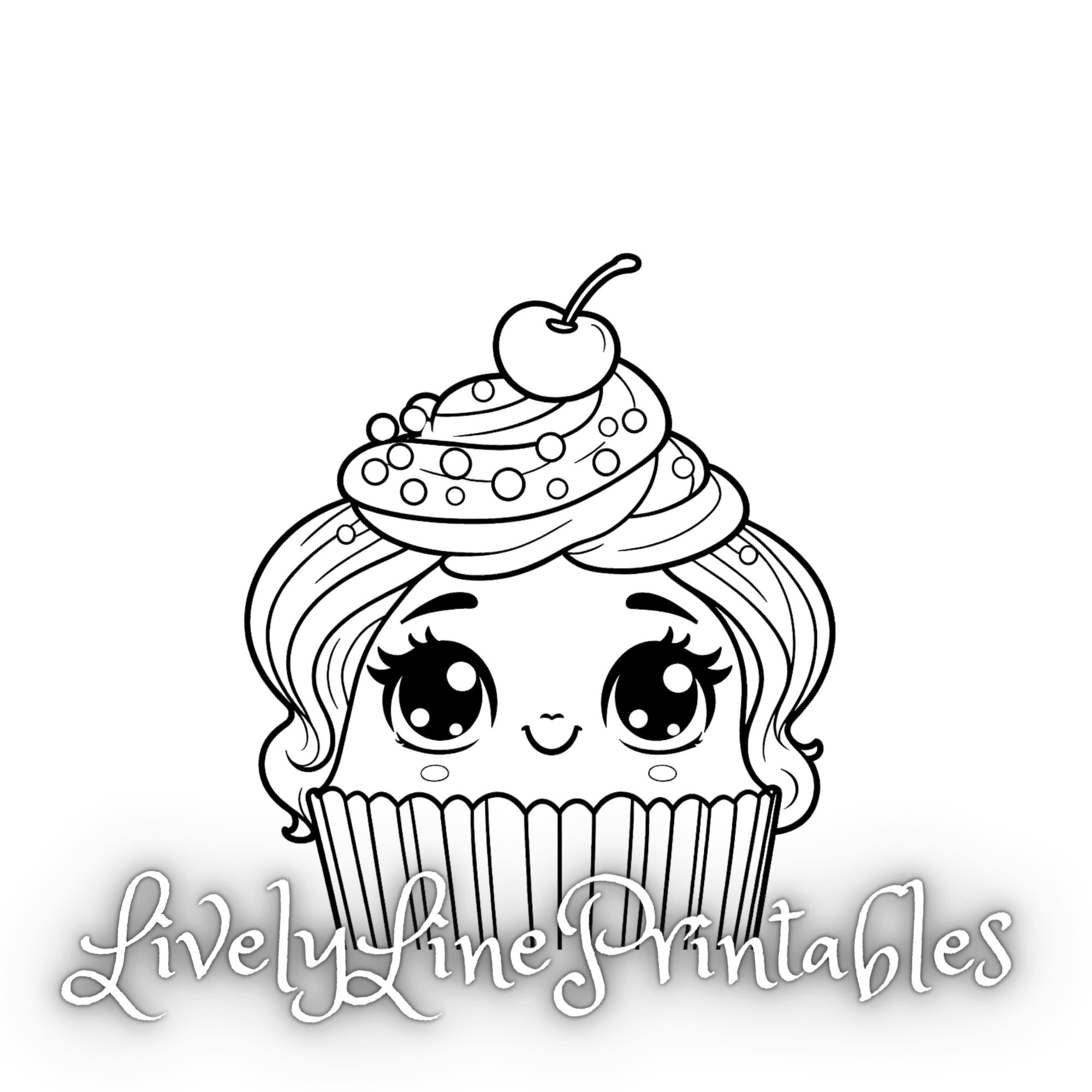 Printable Cupcake Coloring Pages - 20 Cute Designs - High-quality PDF ...