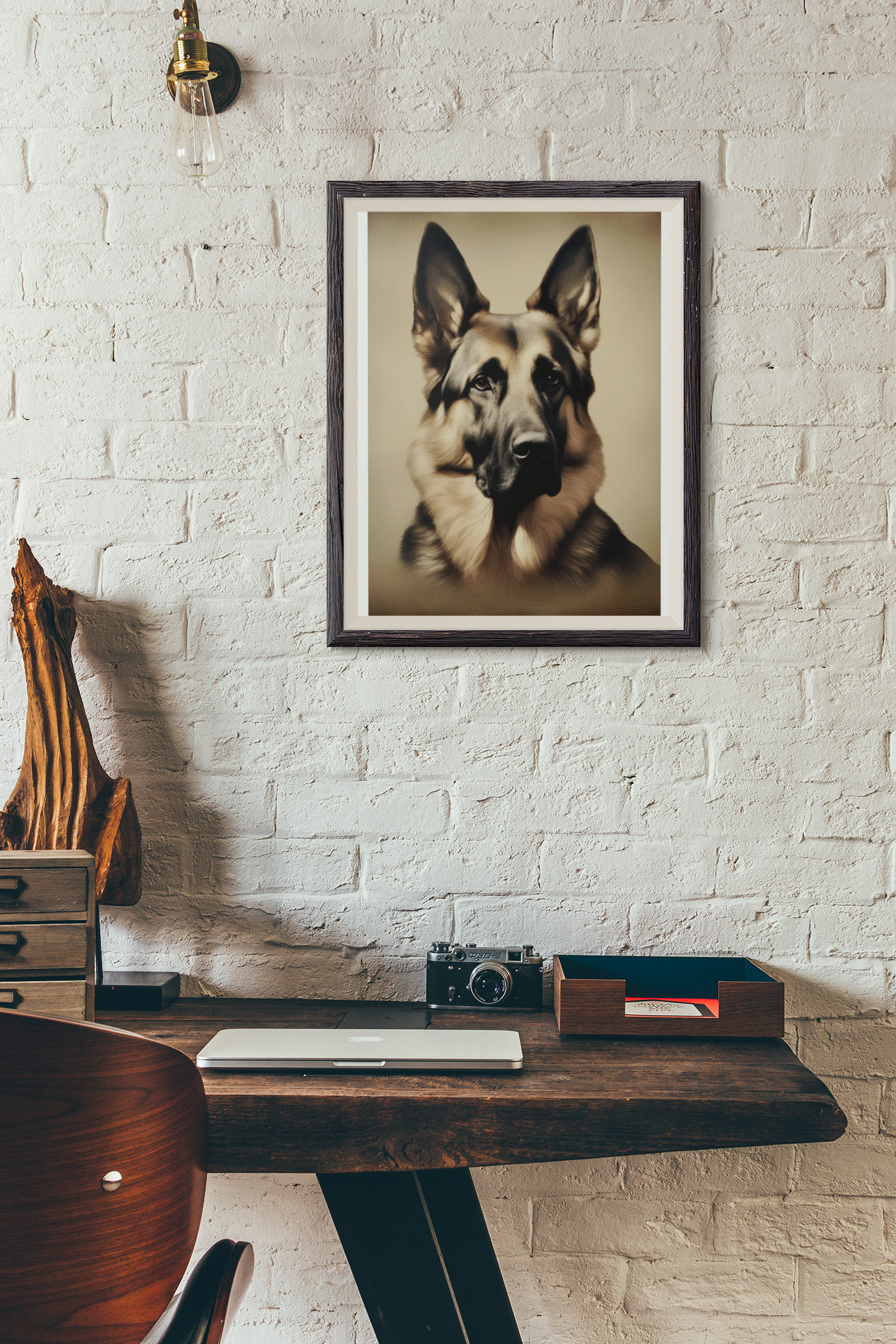 Vintage Dog Wall Art, German Shepherd Wall Art, Personalized Wall Art ...