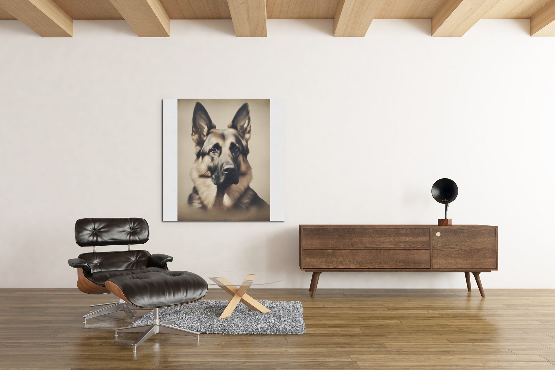 Vintage Dog Wall Art, German Shepherd Wall Art, Personalized Wall Art
