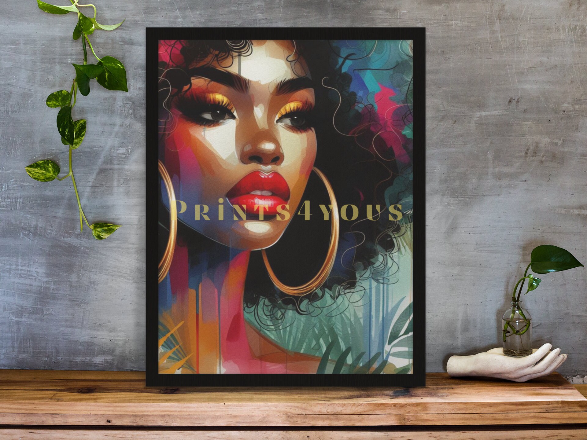 4 Beautiful Exotic Women Digital Prints Exotic Home Decor Wall Art