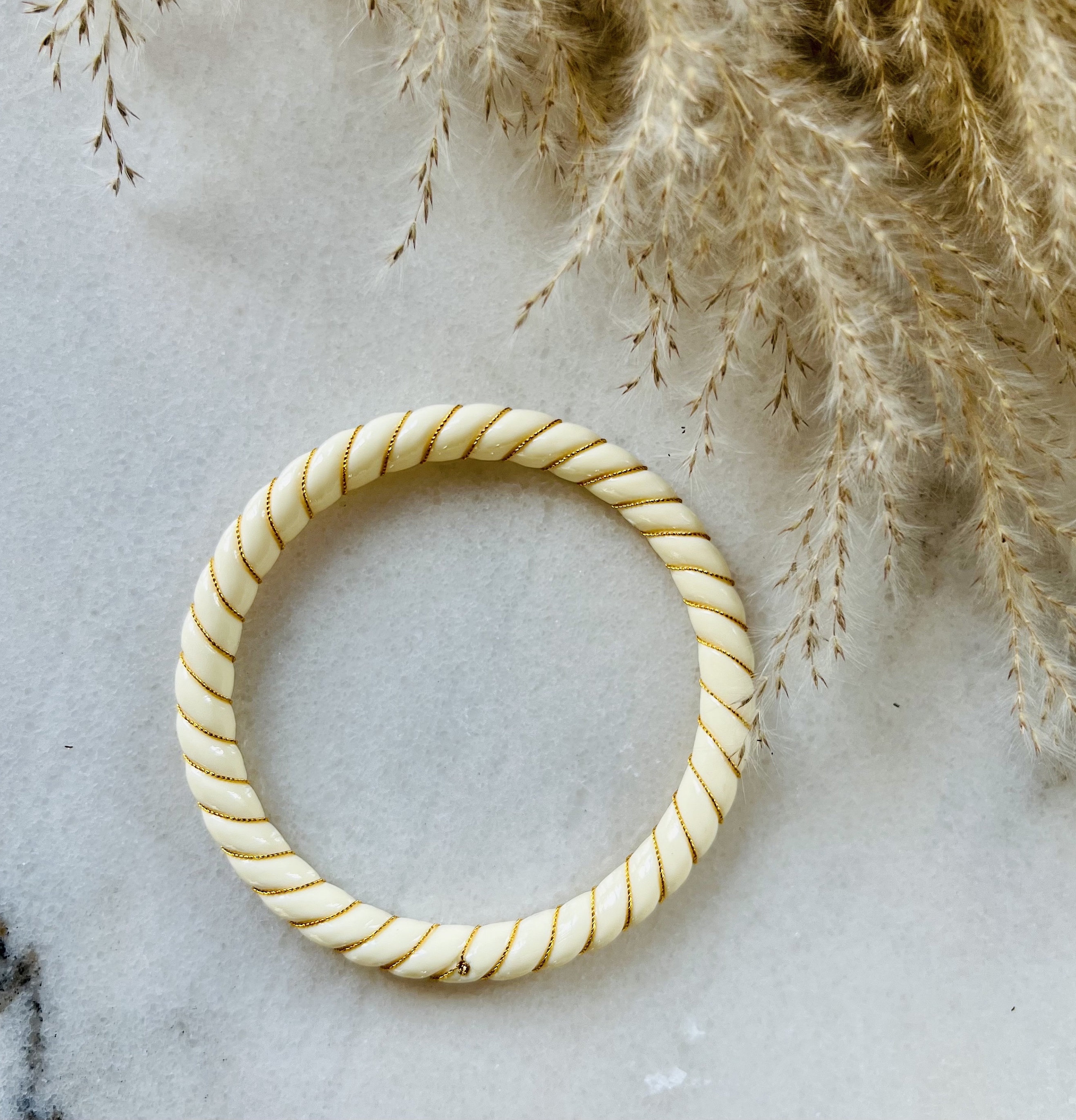 MANUELA bracelet jonc torsade ivoire Etsy France
