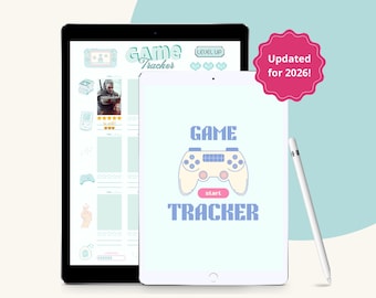 Video Game Journal | Digital Gaming Tracker for Goodnotes & iPad | Gamer Planner PDF | Instant download