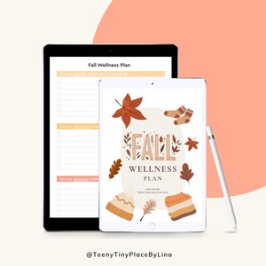Herbst Wellness Planer: Habit & Mood Tracker für GoodNotes, Notability | Sofortiger Download oder Druck-PDF