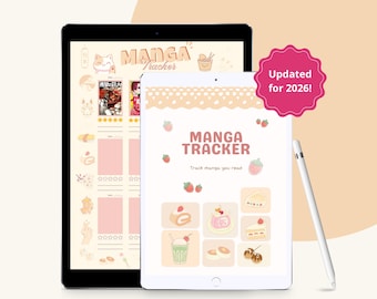 Digitaler Manga-Tracker: Anime-/Manga-Rezensionsjournal für Goodnotes | Sofortiger Download oder PDF zum Ausdrucken